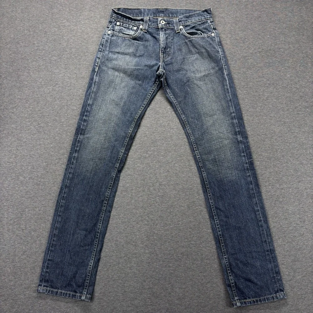 Levi's 511 Jeans Mens 30X32 Blue Denim Slim Fit Stretch Fade Workwear Whiskered